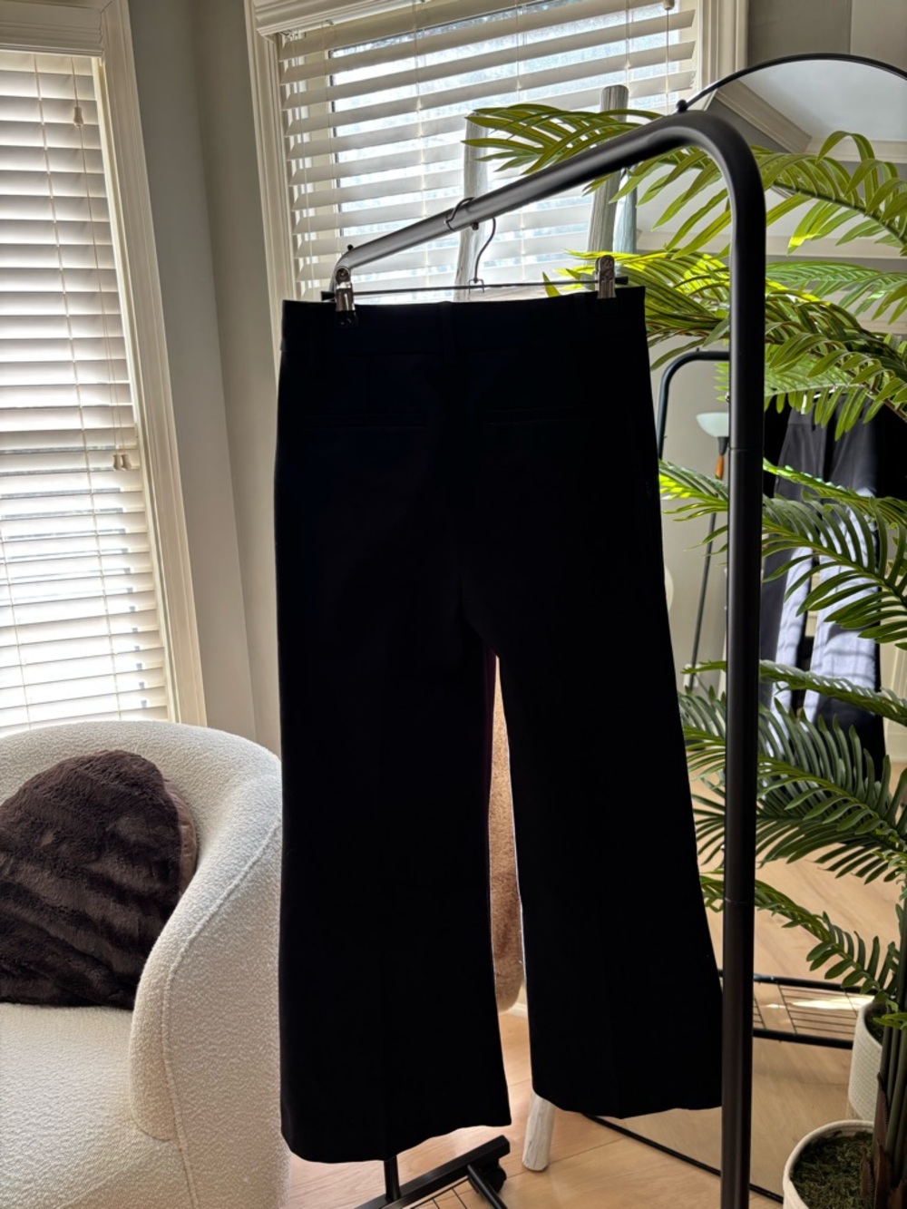 LA Palazzo Frame High-rise black Wide-Leg Pants - Picture 3 of 6